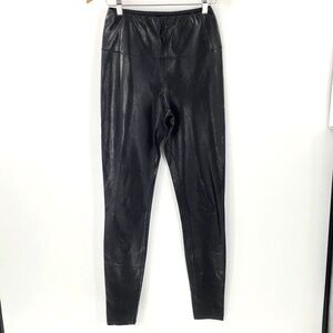 Aritzia Wilfred Free Vegan Leather Pant Black Daria Legging Japanese Fabric Sz M